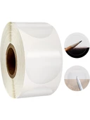 BTCrea Yuvarlak Kesim Şeffaf Çıkartma Bant Etiket 1000 adet Rulo 2cmX2cm - 1