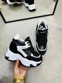 Dolgu Topuklu Kalın Taban Kadın Spor Ayakkabı Sneaker - 4