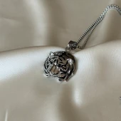 Taşlı Kaplan Kafası Kolye thumbnail 2