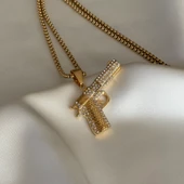 Taşlı Silah Figürlü Kolye thumbnail 3