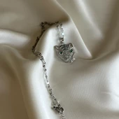 Taşlı Zarif Kaplan Kolye thumbnail 3