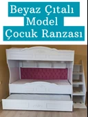 Çocuk Ranzası (Beyaz - Çıtalı Model) - 5