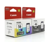 Canon PG-46 Renkli + CL 56 Siyah 2'li Kartuş Seti - 1