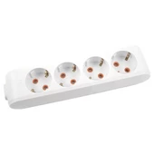 Viko Multi-Led Dörtü Priz Topraklı Çocuk Korumalı Klemensli-Beyaz - 1