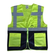 Yönetici İkaz Yeleği Sarı/Lacivert XXL Beden - 1