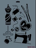 Rich New Seri N-324 Stencil 35x25 cm - 1