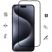 İphone 15 İle Uyumlu Kırılmaz Cam Çizilmez Darbe Emici Anti Static Süper Kalite - 1