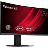 VIEWSONIC 34" VA VG3419C 0.4MS 120HZ HDMI-DP KAVISLI DOCKING MONİTÖR 3440X1440 - 1