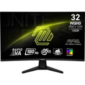 MSI 31.5" VA MAG 32CQ6F 1MS 180HZ HDMI-DP KAVISLI GAMING MONİTÖR 2560X1440 thumbnail 1
