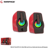RAMPAGE RMS-G7 Falsetto 1+1 USB Kırmızı 6w Hoparlör RGB Ledli thumbnail 4