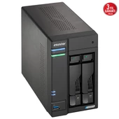 ASUSTOR AS6702T-4GB CELERON QC N5105 4GB RAM-2-diskli Nas Server (Disksiz) - 4