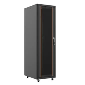 AGER 42U 600x800mm Dikili Tip Siyah Kabinet Vega AG-VB42U6080S1 Cam Kapak - 3