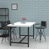 Knsz ufak boy tel bar sandalyesi 1 li uslu syhsyh kolçaklı sırt minderli 55 cm oturma yüksekliği mutfak bahçe cafe ofis - 3