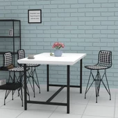 Knsz ufak boy tel bar sandalyesi 1 li uslu syhkono sırt minderli 55 cm oturma yüksekliği mutfak bahçe cafe ofis thumbnail 3