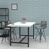 Knsz ufak boy tel bar sandalyesi 1 li uslu syhtalen kolçaklı sırt minderli 55 cm oturma yüksekliği mutfak bahçe cafe ofis thumbnail 3