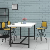 Knsz ufak boy tel bar sandalyesi 1 li uslu syhsrı sırt minderli 55 cm oturma yüksekliği mutfak bahçe cafe ofis thumbnail 1