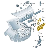 VW Bora Sedan 1999-2005 Arka Bagaj Kilit Taşıyıcı Sac 1J5827425F - 3