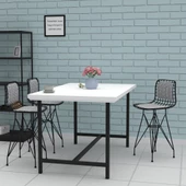 Knsz ufak boy tel bar sandalyesi 1 li uslu syhtalen sırt minderli 55 cm oturma yüksekliği mutfak bahçe cafe ofis thumbnail 3