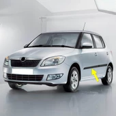 Skoda Fabia 2011-2014 Sol Ön Kapı Çıtası Düz 5J6853515 - 1