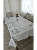 NİVEMESHOME AÇIK GRİ 160*220 COLBER MASA ÖRTÜSÜ - 1