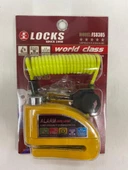 World Class Locks 110 DB Sarı Alarmlı Disk Kilidi - 1