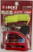 World Class Locks 110 DB Kırmızı Alarmlı Disk Kilidi - 1