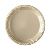 Roll-Up Kullan At Renkli Krem Renk Parti Davet Plastik Tabak - 22 Cm. - 25 Adetlik 5 Paket thumbnail 3