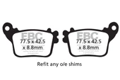 HONDA CB/CBR600,CBR1000,ZX6,10R,YAMAHA R6,R1 YARI SINTER BALATA - 1