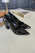 10 1817 Topukla Kadın Kalın Topuklu Stiletto Ayakkabı - 3