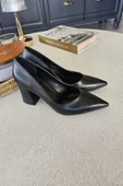 10 1817 Topukla Kadın Kalın Topuklu Stiletto Ayakkabı - 6