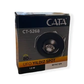Cata CT-5268 1.5W Hareketli Led Ufo Yıldız Spot 6400K Beyaz Işık Siyah Kasa - 2