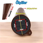 Açılı Konik 12 cm Ahşap Desenli Ayak Mobilya Yükseltici Baza Ayağı Koltuk Kanepe Altı Puf Ayakları thumbnail 5