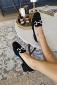 10 031T Topukla Kadın Toka Detaylı Kalın Topuklu Loafer Günlük Şık Ayakkabı - 8