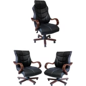 Aron Ahşap Deri Makam Koltuk Takımı thumbnail 1