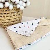 Pamuka Çift Taraflı Müslin Battaniye-Puantiyeli thumbnail 1