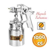 Alttan Depolu Metal Havalı Boya Tabanca 1000 cc Demir Ahşap Pilastik Yüzey Boyama Tabancası - 1