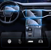 Audi A6 Avant Sedan 2023 Uyumlu Multimedya Dijital Klima ve Gösterge 3 Parça 9H Nano Ekran Koruyucu - 1