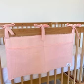 Pamuka Müslin Beşik Organizer-Baby Pink - 1