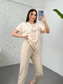 Kadın Nakış Detaylı Basic Eşofman Takımı 3814-23 - 9