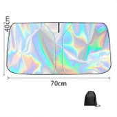 Polham Universal 70x40CM Araç İçi Ön Cam Güneş Koruyucu, Nano Buz Özellikli Isı Yalıtımlı Güneşlik - 6