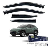 Niken Hyundai Uyumlu Kona 2023 Sonrası Kromlu Cam Rüzgarlığı 4Lü Parça - 1