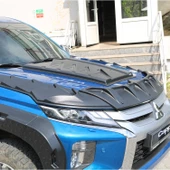 Mitsubishi L200 Kaput Koruma Rüzgarlığı 4mm Abs Akrilik 3 Parça 2019- - 1