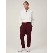 Oversize Yarım Farmuarlı Yakalı Basic SweatShirt - Beyaz - 1