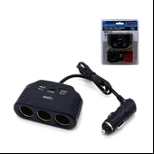 3'lü çakmak soketi 120w 12v  3.1A usb type-c  / ICCA109 - 1