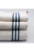 Nazik Home Zen Çizgi Nakışlı Havlu İndigo 30X50 - 2
