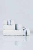 Nazik Home Zen Çizgi Nakışlı Havlu İndigo 90X150 - 1