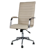 Jessy Krem Deri Yönetici Makam Koltuğu thumbnail 2