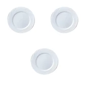 Kullan At Parti Davet Sunum Servis Plastik Sert Mika Tabak - 26 Cm. - Beyaz - 6 Adetlik 3 Paket - 1