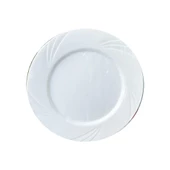 Kullan At Parti Davet Sunum Servis Plastik Sert Mika Tabak - 26 Cm. - Beyaz - 6 Adetlik 3 Paket - 2