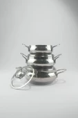 Oms Baby Mini Sağlıklı Çelik Tencere Seti - Küre thumbnail 2